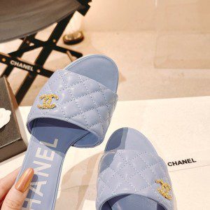 Chanel CC Logo Quilted Mules Sandals 6.5CM G38820 Lambskin Leather Spring/Summer 2022 Collection - Image 4