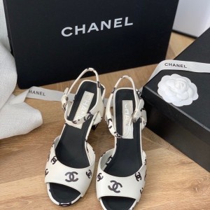 Chanel CC Printed 8.5CM Pump Sandals G38969 Lambskin Leather Spring/Summer 2022 Collection - Image 6