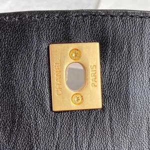 Chanel CC Wrapped Handle Bag 20cm AS2477 Lambskin Leather Gold Hardware Spring/Summer 2021 Collection - Image 5