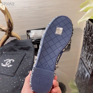 Chanel Canvas Lace Up Espadrilles Flats Lambskin Leather Spring/Summer 2021 Collection - Image 5