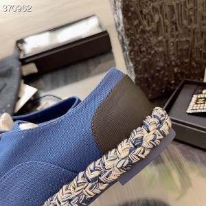 Chanel Canvas Lace Up Espadrilles Flats Lambskin Leather Spring/Summer 2021 Collection - Image 6