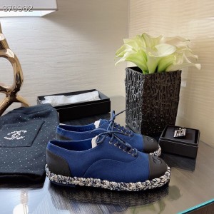 Chanel Canvas Lace Up Espadrilles Flats Lambskin Leather Spring/Summer 2021 Collection - Image 9
