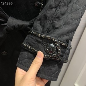 Chanel Chain Embroidered Double Breasted Trench Coat Fall/Winter 2020 Collection - Image 8