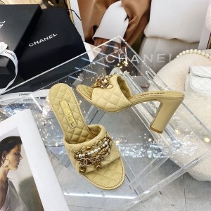 Chanel Charm Pearl Embellished Pump Sandals Lambskin Leather Spring/Summer 2022 Collection - Image 5
