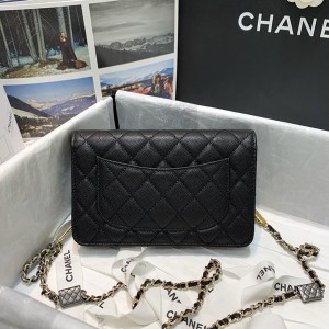 Chanel Charm WOC Bag 10cm AS81163 Gold Hardware Grained Calfskin Leather Spring/Summer 2022 Collection - Image 10