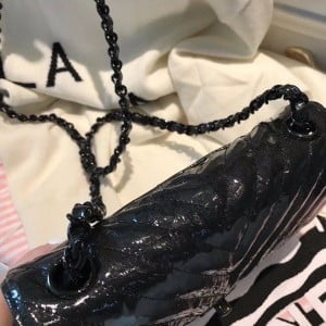Chanel Chevron Mini Flap Bag 20cm Patent Leather Spring/Summer 2020 Collection - Image 10