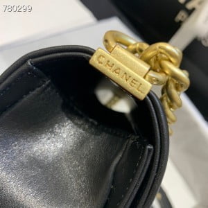 Chanel Chevron Stitching Boy Bag 25cm AS67086 Gold Hardware Caviar Leather Fall/Winter 2021 Collection - Image 10