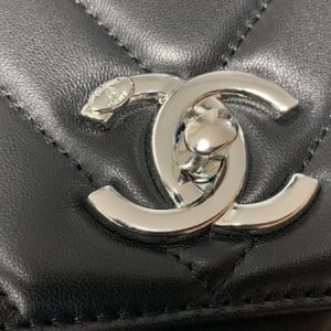 Chanel Chevron Trendy CC Bag 25cm AS92236 Silver Hardware Lambskin Leather Spring/Summer 2022 Collection - Image 5