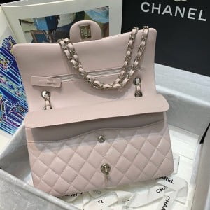 Chanel Classic Flap Bag 25cm A1112 Lambskin Leather Silver Hardware Cruise Fall/Winter 2021 Collection - Image 5