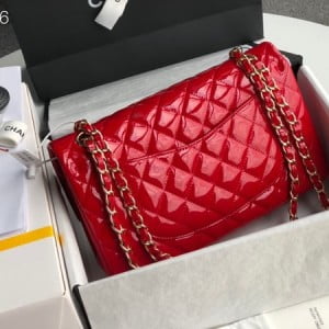 Chanel Classic Flap Bag 25cm Gold Hardware Patent Leather Spring/Summer 2020 Collection - Image 3