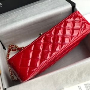Chanel Classic Flap Bag 25cm Gold Hardware Patent Leather Spring/Summer 2020 Collection - Image 9
