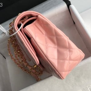 Chanel Classic Flap Bag 25cm Gold Hardware Patent Leather Spring/Summer 2020 Collection - Image 10