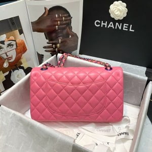 Chanel Classic Flap Bag 25cm Lambskin Leather Rainbow Hardware Cruise Spring/Summer 2022 Collection - Image 3