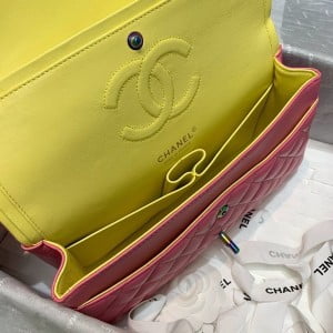 Chanel Classic Flap Bag 25cm Lambskin Leather Rainbow Hardware Cruise Spring/Summer 2022 Collection - Image 4