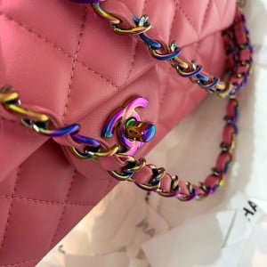 Chanel Classic Flap Bag 25cm Lambskin Leather Rainbow Hardware Cruise Spring/Summer 2022 Collection - Image 5
