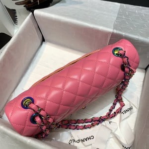 Chanel Classic Flap Bag 25cm Lambskin Leather Rainbow Hardware Cruise Spring/Summer 2022 Collection - Image 7