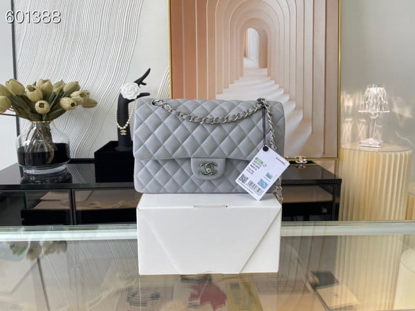 Chanel Classic Flap Bag 25cm Silver Hardware Lambskin Leather Spring/Summer 2021 Collection