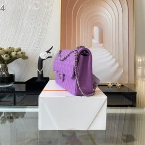 Chanel Classic Flap Bag 25cm Silver Hardware Lambskin Leather Spring/Summer 2021 Collection - Image 3