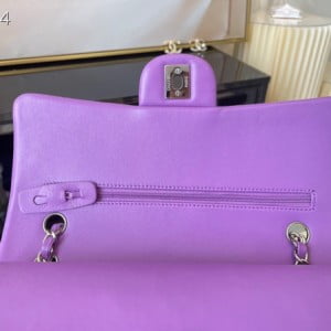 Chanel Classic Flap Bag 25cm Silver Hardware Lambskin Leather Spring/Summer 2021 Collection - Image 6