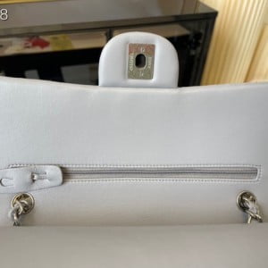 Chanel Classic Flap Bag 25cm Silver Hardware Lambskin Leather Spring/Summer 2021 Collection - Image 8