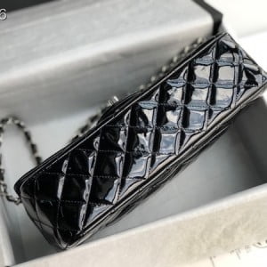 Chanel Classic Flap Bag 25cm Silver Hardware Patent Leather Spring/Summer 2020 Collection - Image 6