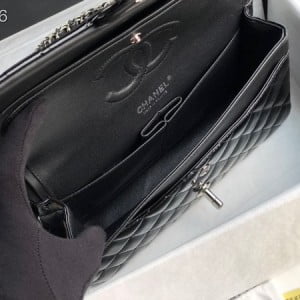 Chanel Classic Flap Bag 25cm Silver Hardware Patent Leather Spring/Summer 2020 Collection - Image 8