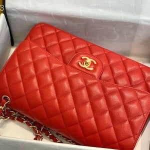 Chanel Classic Flap Jumbo Bag 58600 30cm Gold Hardware Lambskin Leather Fall/Winter 2020 Collection - Image 3