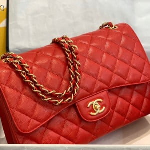 Chanel Classic Flap Jumbo Bag 58600 30cm Gold Hardware Lambskin Leather Fall/Winter 2020 Collection - Image 4