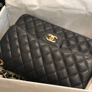 Chanel Classic Flap Jumbo Bag 58600 30cm Gold Hardware Lambskin Leather Fall/Winter 2020 Collection - Image 6