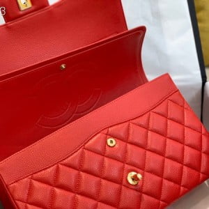 Chanel Classic Flap Jumbo Bag 58600 30cm Gold Hardware Lambskin Leather Fall/Winter 2020 Collection - Image 7