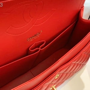 Chanel Classic Flap Jumbo Bag 58600 30cm Gold Hardware Lambskin Leather Fall/Winter 2020 Collection - Image 8
