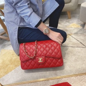 Chanel Classic Flap Jumbo Bag 58600 30cm Gold Hardware Lambskin Leather Fall/Winter 2020 Collection - Image 9