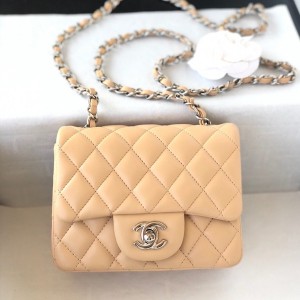 Chanel Classic Mini Flap Bag 18cm AS1115 Silver Hardware Lambskin Leather Spring/Summer 2022 Collection - Image 4