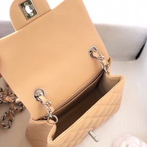 Chanel Classic Mini Flap Bag 18cm AS1115 Silver Hardware Lambskin Leather Spring/Summer 2022 Collection - Image 5