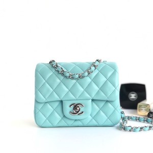 Chanel Classic Mini Flap Bag 18cm AS1115 Silver Hardware Lambskin Leather Spring/Summer 2022 Collection - Image 7
