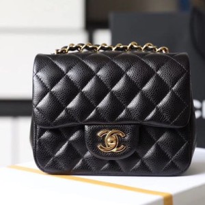 Chanel Classic Mini Flap Bag 18cm Gold Hardware Caviar Leather Spring/Summer 2020 Collection - Image 1