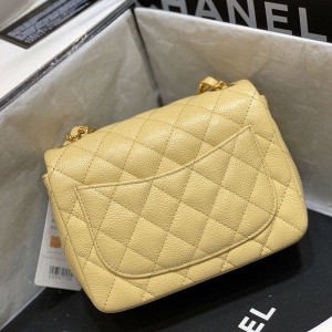 Chanel Classic Mini Flap Bag 18cm Gold Hardware Caviar Leather Spring/Summer 2020 Collection - Image 4