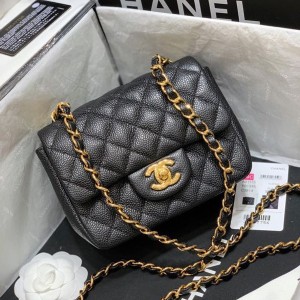 Chanel Classic Mini Flap Bag 18cm Gold Hardware Caviar Leather Spring/Summer 2020 Collection - Image 1