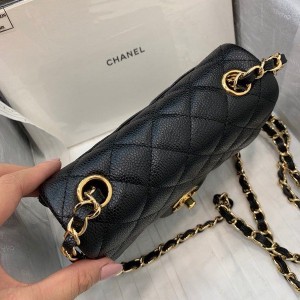 Chanel Classic Mini Flap Bag 18cm Gold Hardware Caviar Leather Spring/Summer 2020 Collection - Image 6