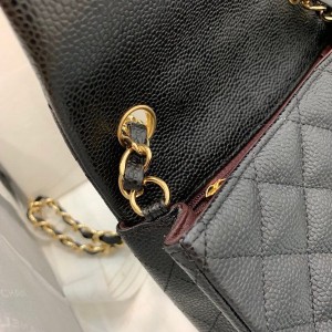 Chanel Classic Mini Flap Bag 18cm Gold Hardware Caviar Leather Spring/Summer 2020 Collection - Image 8