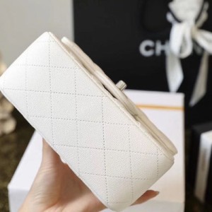 Chanel Classic Mini Flap Bag 18cm Silver Hardware Caviar Leather Spring/Summer 2020 Collection - Image 5
