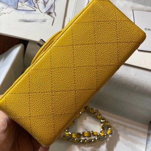 Chanel Classic Mini Flap Bag 18cm Silver Hardware Caviar Leather Spring/Summer 2020 Collection - Image 5