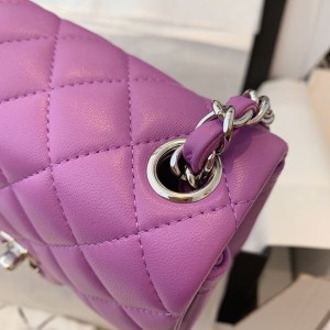 Chanel Classic Mini Flap Bag 18cm Silver Hardware Lambskin Leather Spring/Summer 2020 Collection - Image 5
