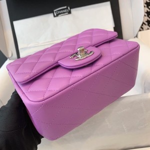 Chanel Classic Mini Flap Bag 18cm Silver Hardware Lambskin Leather Spring/Summer 2020 Collection - Image 6