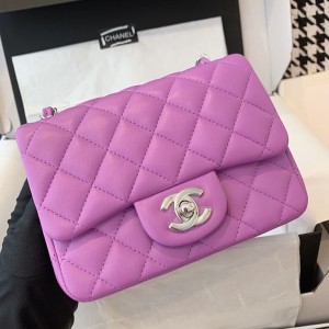 Chanel Classic Mini Flap Bag 18cm Silver Hardware Lambskin Leather Spring/Summer 2020 Collection - Image 7