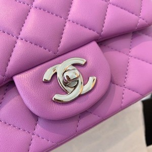 Chanel Classic Mini Flap Bag 18cm Silver Hardware Lambskin Leather Spring/Summer 2020 Collection - Image 9