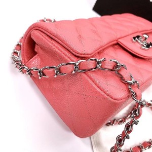 Chanel Classic Mini Flap Bag 20cm AS1116 Silver Hardware Grained Calfskin Leather Spring/Summer 2022 Collection - Image 3