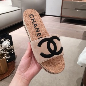 Chanel Cork Sandals Suede/Calfskin Leather Spring/Summer 2020 Collection - Image 8