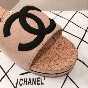 Chanel Cork Sandals Suede/Calfskin Leather Spring/Summer 2020 Collection - Image 9