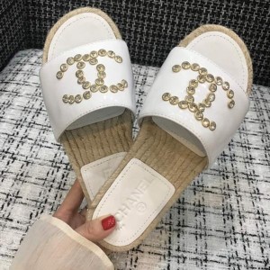 Chanel Crystal CC Espadrille Sandals Calfskin Leather Spring/Summer 2020 Collection - Image 5